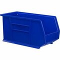 Akro-Mils Hang & Stack Storage Bin, Plastic, Blue, 6 PK 30265 BLUE